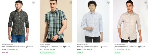 Image of Being Human Men's Shirts upto 67% Discount