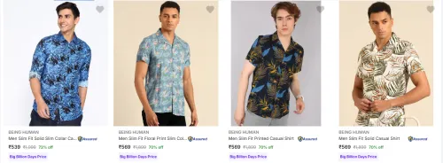 Image of Being Human Men's Shirts upto 73% Discount