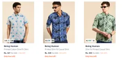 Being Human Mens Shirts upto 78% Discount