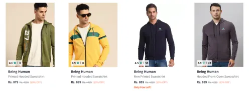 Image of Being Human Men's Sweatshirts upto 80% Discount
