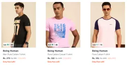 Being Human Mens Tshirt at Minimum 70% Discount