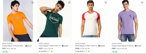 Image of Being Human Men's T-Shirts at minimum 60% Discount