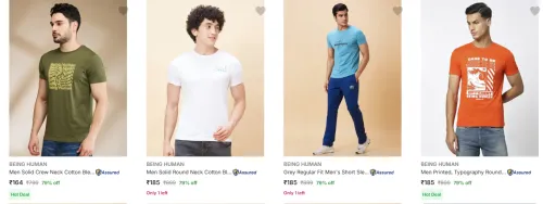 Image of Being Human Men's T-shirts upto 79% Discount