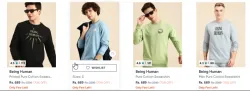 Being Human Sweatshirts AT MINIMUM 70% DISCOUNT 