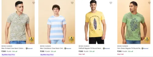 Image of Being human tshirt Minimum 70% discount 
