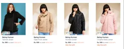 Being Human Womens Jackets at minimum 80% Discount