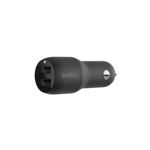 Image of Belkin 24W Dual USB-A Fast Charge Car Charger Adapter. with 12W Pd from Each USB-A Ports Quick Charge 