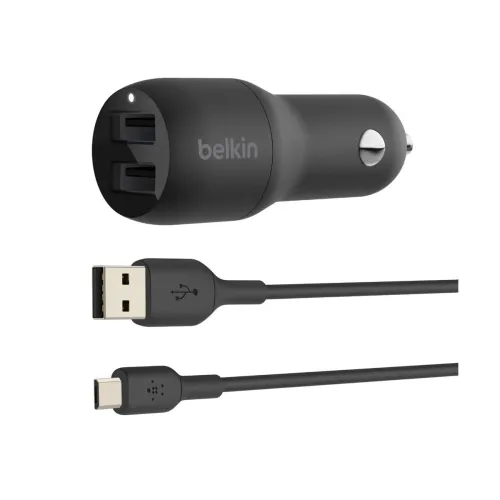 Image of Belkin 24W Dual USB-A Fast Charge Car Charger