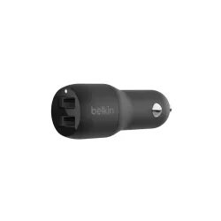 Belkin 24W Dual USB-A Fast Charge Car Charger Adapter. with 12W Pd from Each USB-A Ports Quick Charge 