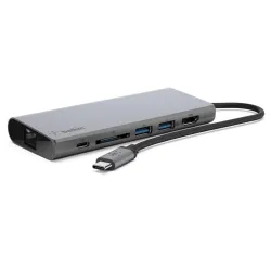 Belkin 6-in-1 USB-C Hub with 60W PD & 4K HDMI – Gray