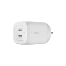 Belkin 65W (45W+20W) USB -C GaN Charger | Fast Charging PD | Gan Technology for Samsung Galaxy S25, Apple iPhone 17, Air, Pro, Pro Max, iPad, MacBook & More | 2 Years Warranty | White