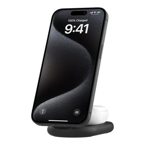 Image of Belkin MagSafe Qi2 Wireless Charger | 2-in-1 Magnetic Foldable 15W