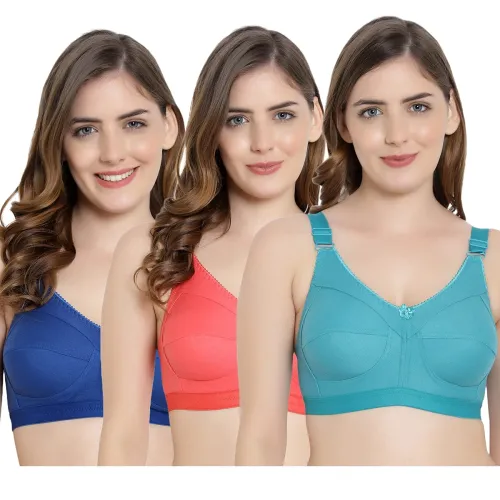 Image of BELLA BEAUTY 3 Piece Everyday Full Coverage Bra(Combo of 3)