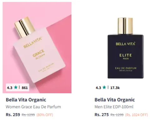 Image of Bella Vita Men & Women Long lasting Perfume - 100 ml 80% Discount @ #Myntra 