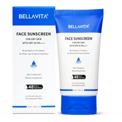 BELLAVITA Sunscreen SPF 50 For Dry Skin |SPF 50 PA++++ |Broad Spectrum Protection | No White Cast | Water & Sweat Resist
