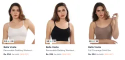 Bella Voste Workout Bra up to 90% Discount
