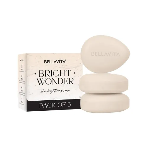 Image of BELLAVITA Bright Wonder Brightening soap | Dark Spot & Pigmentation reduction | Kojic acid & mango butter | Paraben free