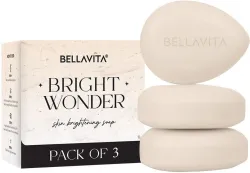 BELLAVITA Bright Wonder Skin Brightening Soap | Dark Spots & Pigmentation Reduction (3 x 100 g)