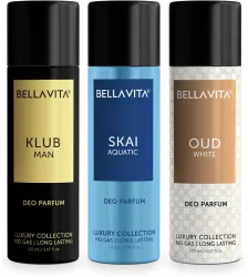 BELLAVITA Mens No Gas deodorant Combo, 150ml, Po3