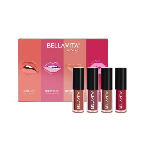 Image of BELLAVITA Mini Kiss Proof Liquid Lipstick Gift Set of 4 x 2ml 