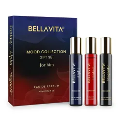 BELLAVITA Mood Collection Gift Set 3x15ML | Perfume for Man | Gift for Man | Long Lasting EDP | Alpha, Fantasy & Magneti