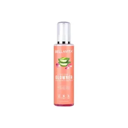 Bella Vita Organic Glowner Face Toner, Alcohol free, Rose Water 200ml Pore Minimizing Tightening Natural Toner Spray for