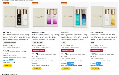 Image of Bellavita Perfume Combo @ ₹169