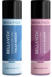 BELLAVITA Polar Breeze & Mystic Bloom Deodorant Combo|2x200ml|Long lasting Fragrance| Deodorant Spray  -  For Men & Wome