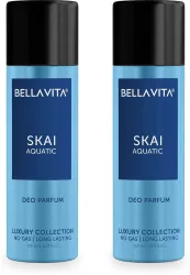 BELLAVITA Skai Aquatic Body Parfum Deodorant (150ml * pack of 2)