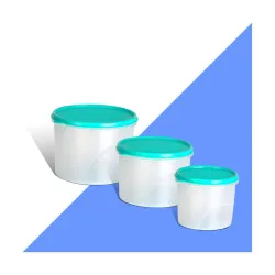 Belocopia Plastic Container Set- 3.75 Liter, 3 Pieces, Green