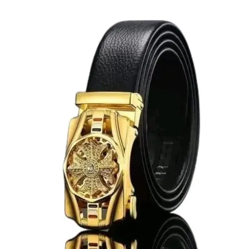 Image of A_E_Belt For Men_RING BUCKLE GOLDEN BELTFREE SIZE