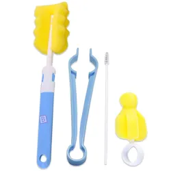 Bembika Silicone Baby Bottle Cleaning Brush Set (4 Pcs)