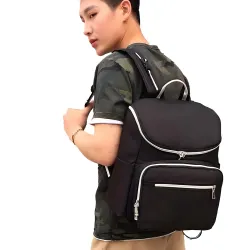 BEMBIKA Diaper Bags for Mom and Dad Kids Diaper Bags for Travel Backpack with Small Bottle Pouch for Multi-Function Wate