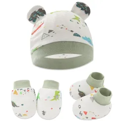 Bembika Cotton Baby Mittens and Socks Set (0-3 Months)