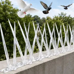 BENAVJI Anti Bird Spikes for Pigeons Pack of 10 Transparent Polycarbonate Bird