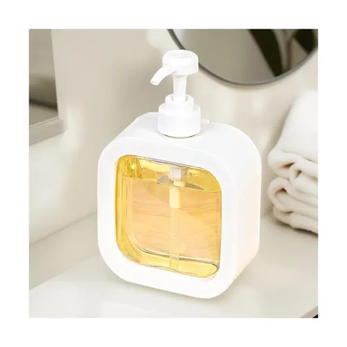 Image of BENAVJI Bathroom Pump Dispensers 300ml Transparent ABS Plastic White Bottle for Liquid Soap