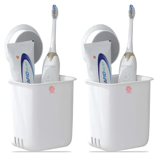 Image of BENAVJI Drill Free Corner Shelf for Bathroom Wall Bathroom Organizer Without