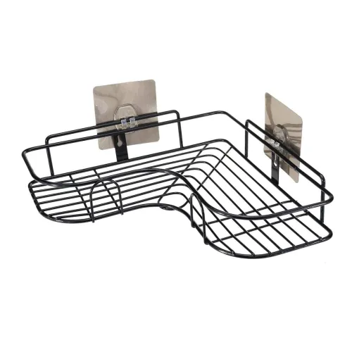 Image of BENAVJI Drill Free Corner Shelf for Bathroom Wall Bathroom Organizer Without