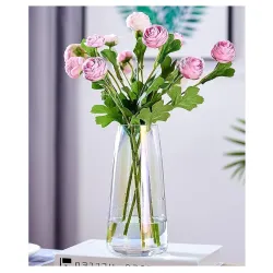 BENAVJI 7 Glass Flower Vase, Modern Decorative Home Décor (1 Pack)