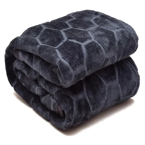 Image of BENAVJI Mink Floral Embossed Super Soft AC Bed Velvet for Winter Blanket (Single, Grey)