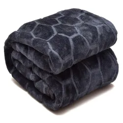 BENAVJI Mink Floral Embossed Super Soft AC Bed Velvet for Winter Blanket (Single, Grey)