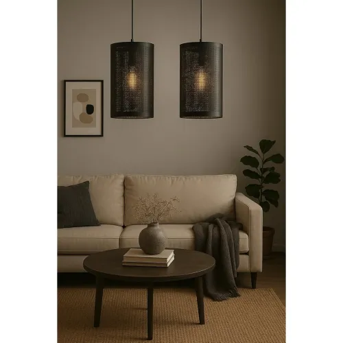 Image of BENE Alaska Pendant Lamp, Mild Steel Indoor Modern Hanging Lamp, E-27 Base Ceiling Hanging Light for Home Decor, Kitchen