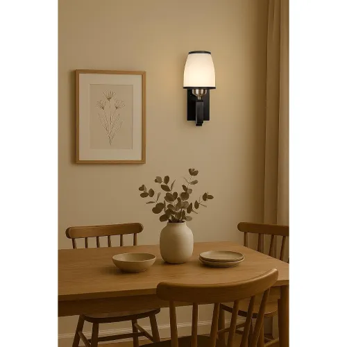 Image of BENE Ennis Wooden Indoor Modern Wall Light, E-27 Base Wall Lamp for Home Decor