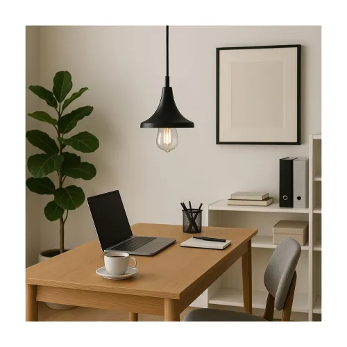 Image of BENE Hangu Pendant Lamp, Mild Steel Indoor Modern Hanging Lamp, E-27 Base Ceiling Hanging Light for Home Decor, Kitchen,