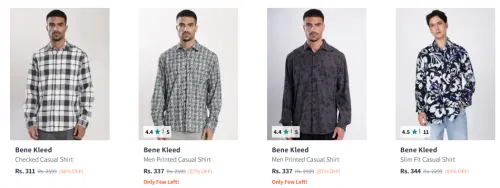 Image of Bene Kleed Men's Shirts starting @ ₹311