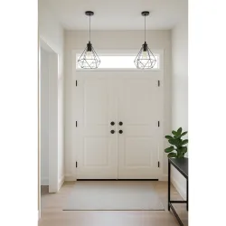 BENE Leon Geometric Pendant Lamp (Black, Pack of 2)