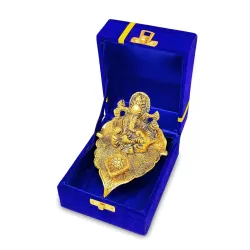 BENGALEN Ganesha on Leaf Diya Oil Lamp