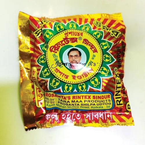 Image of Bengali Sindoor Powder Red Kolkata 1 Packets - Natural Sindur Powder for Women - Smudge Proof, Allergy-Free, Long Lastin