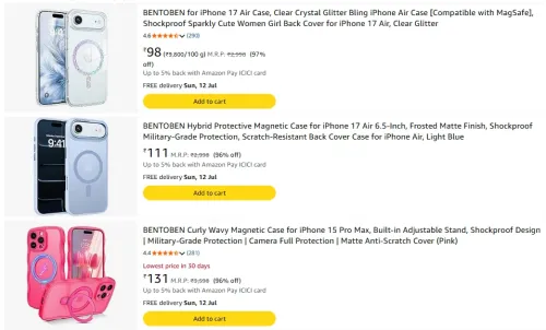 Image of BENTOBEN iphone Case cover starting ₹98 