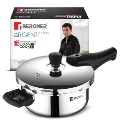 Bergner Argent Elements Triply Stainless Steel 3.5 L Pressure Pan